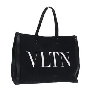 VALENTINO Tote Bag Canvas Black